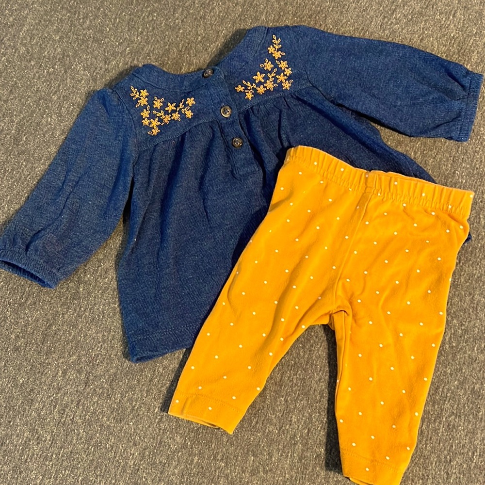 Carter’s Denim N Gold 2-Pc Girl Pants Set